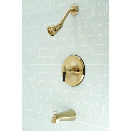 Kingston Brass KB6637CKL Single-Handle Tub and Shower Faucet, Brushed Brass KB6637CKL